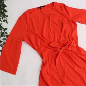 NWT Vero Moda Red Wrap Tie Dress Large